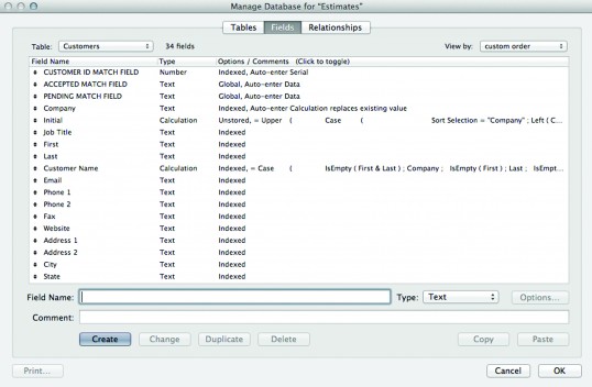 Manage Database