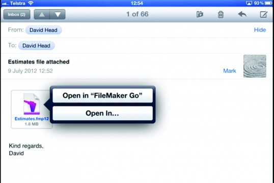email attachment