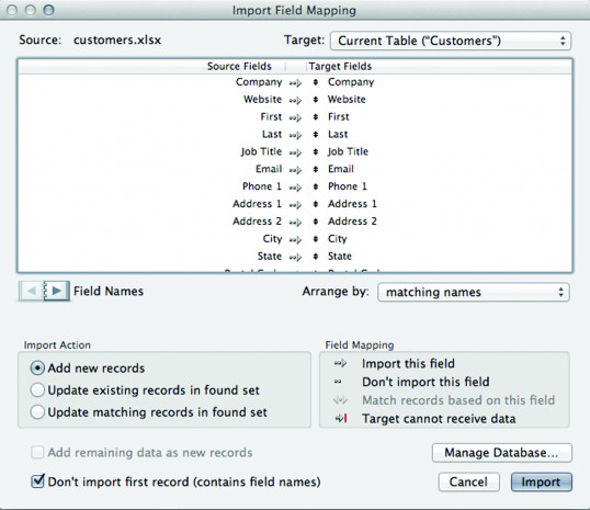 import mapping
